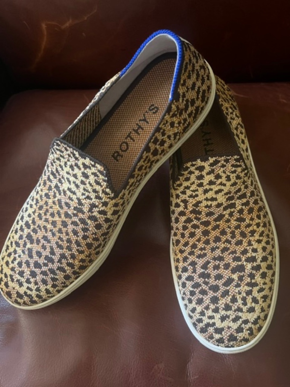 Women's Rothy's Slip-On Sneakers / Camo Cat Leopard Print - Size 10